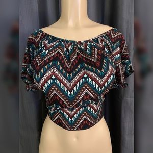 A’gaci Tribal Design Crop Top